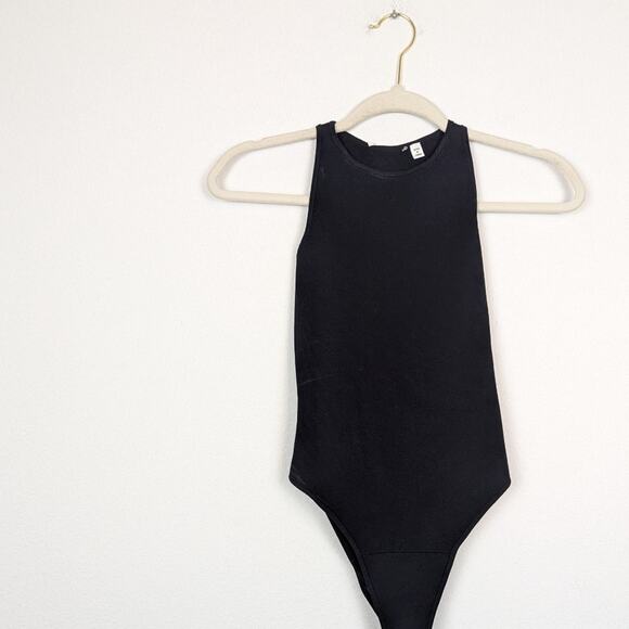 NWT A.L.C Black Pierce Cut Out High Neck Bodysuit - Picture 4 of 8